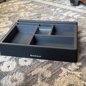 Brookstone Black Nightstand Organizer